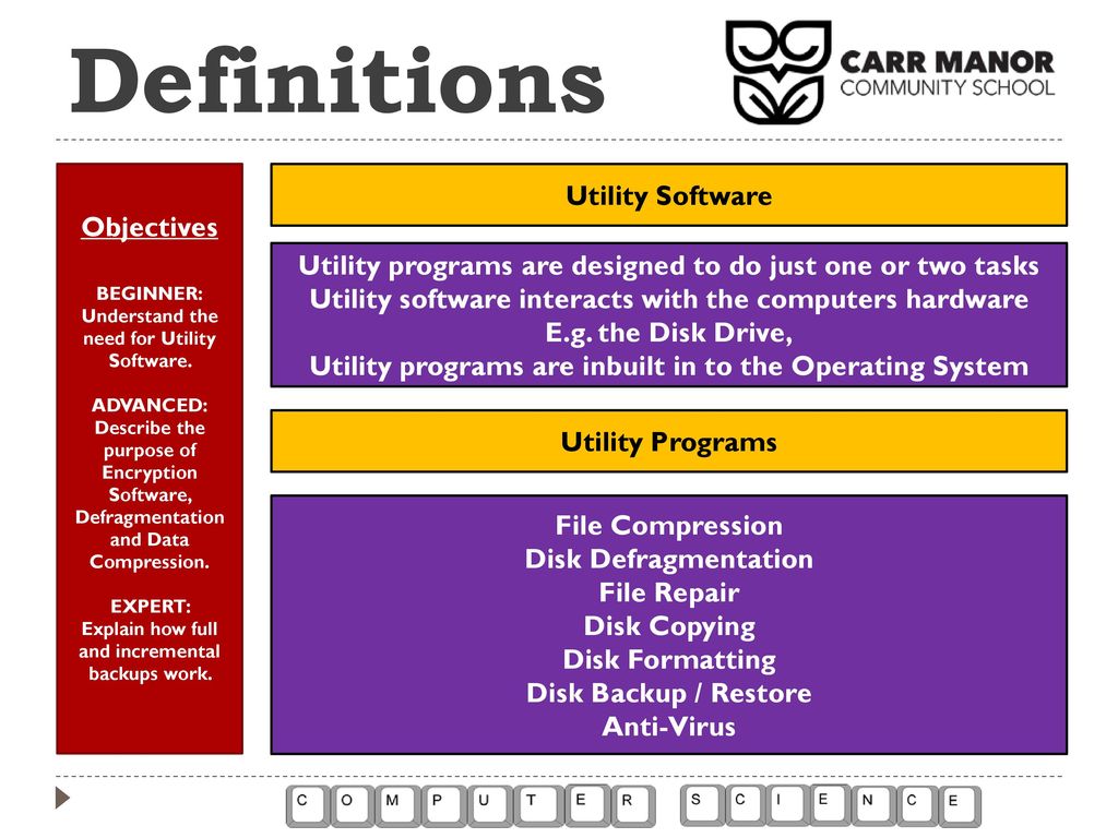 Systems software keywords utilities and backups ppt download