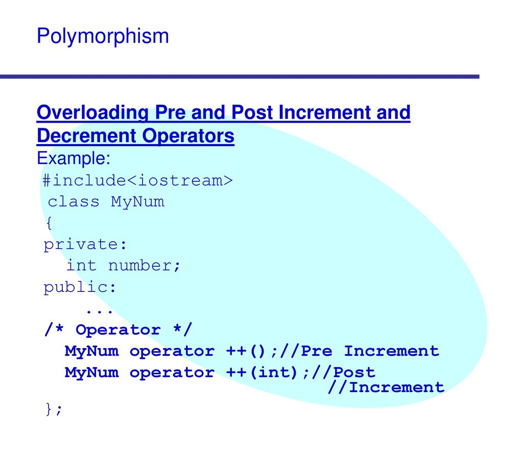 Overloading Pre and Post Increment Operator in C++