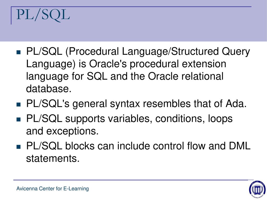 SQL PL/SQL Presented by: Dr. Samir Tartir - ppt download
