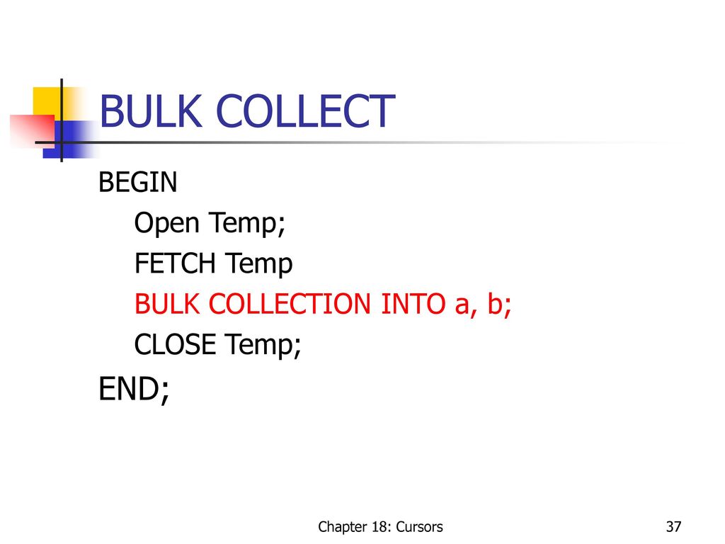 Chapter eighteen cursors ppt download
