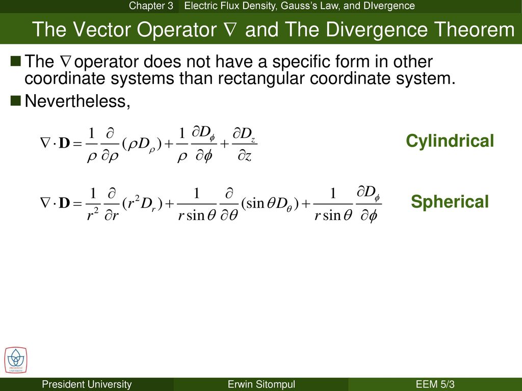 The Vector Operator N And The Divergence Theorem Ppt Download