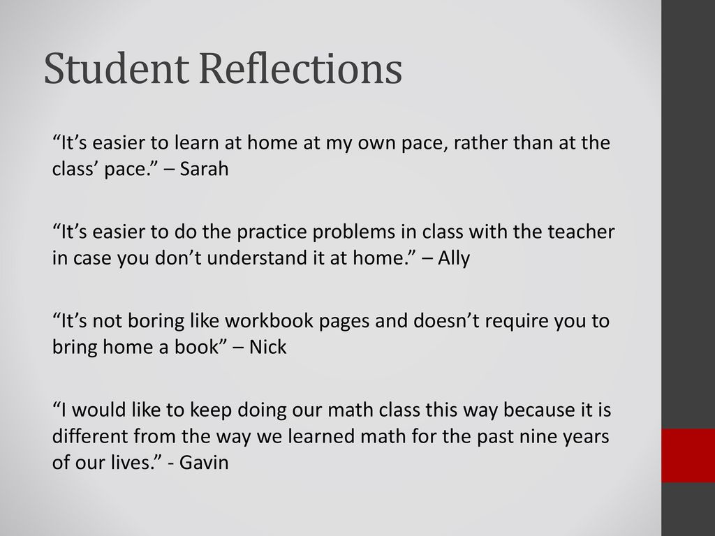 Student Reflections