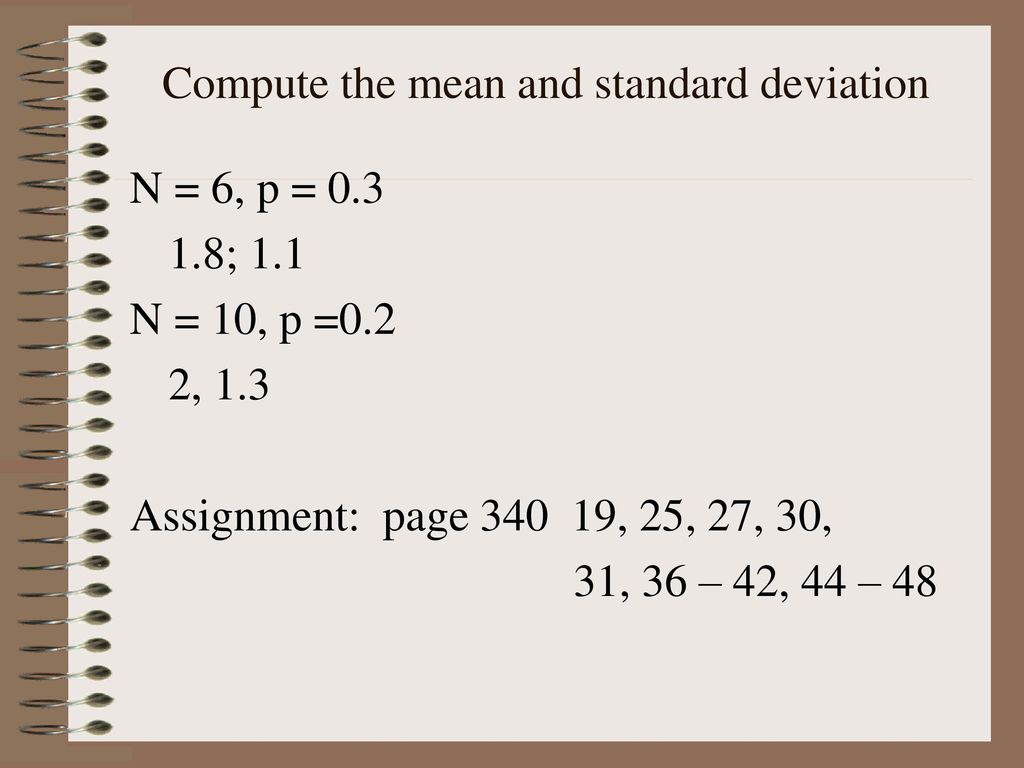 Compute the mean and standard deviation