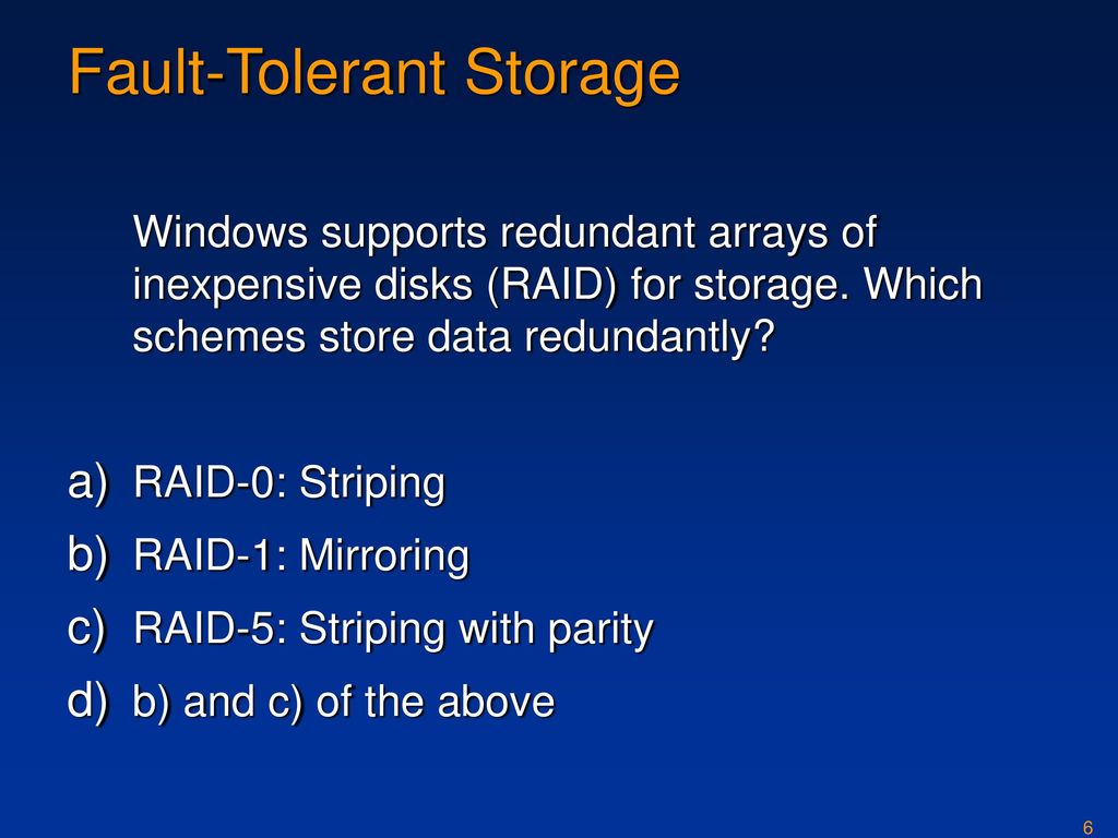 Unit OS10 Fault Tolerance ppt download