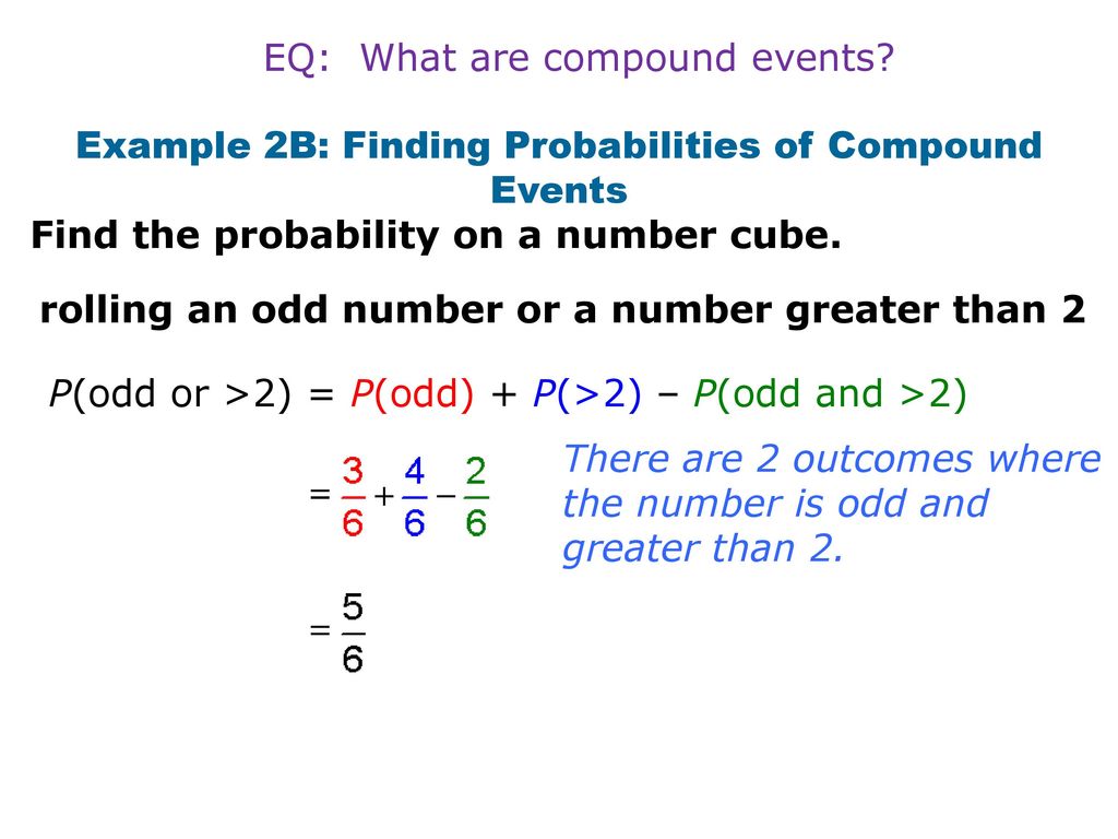 EQ: What are compound events? - ppt download Within Probability Of Compound Events Worksheet