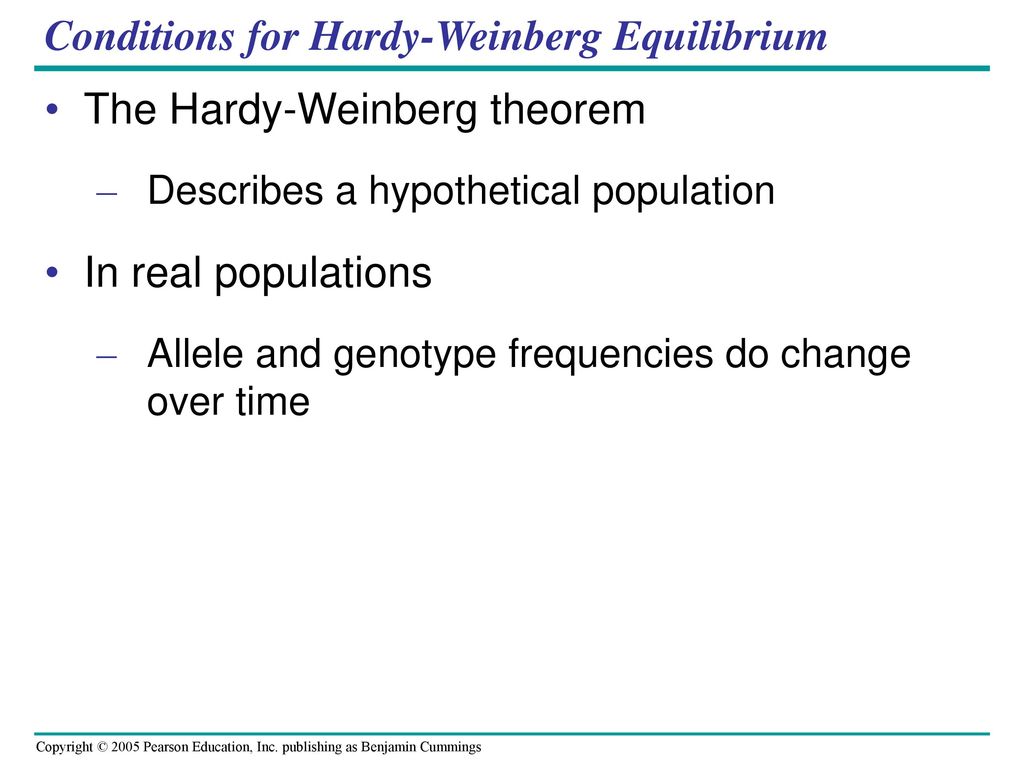 Conditions for Hardy-Weinberg Equilibrium