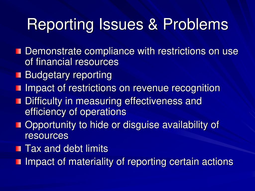 Reporting Issues & Problems