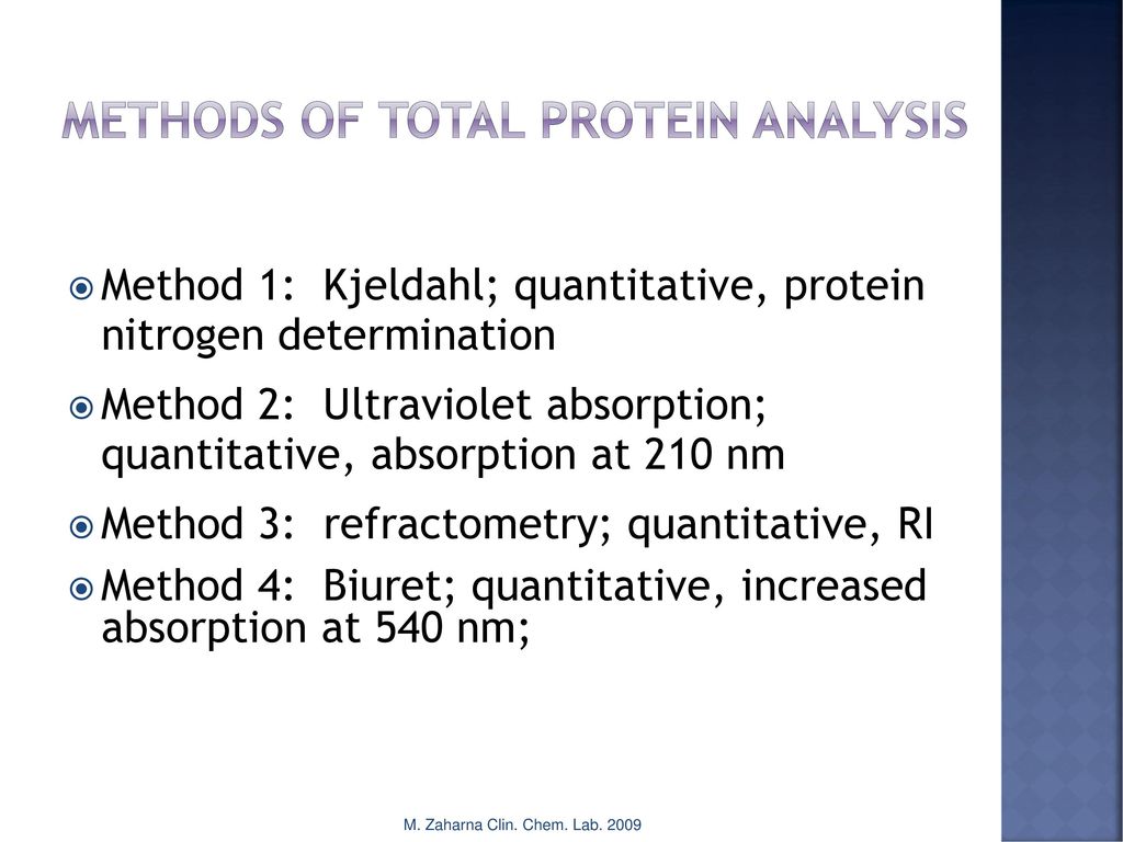 Methods of Total Protein Analysis