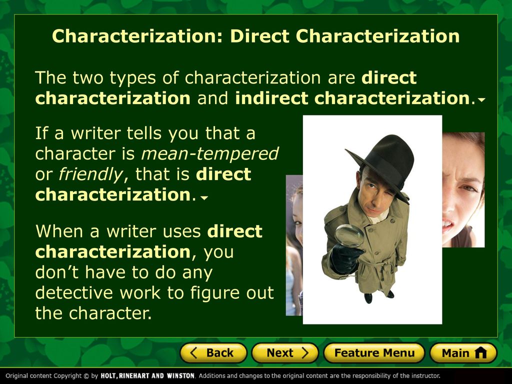 Characterization: Direct Characterization