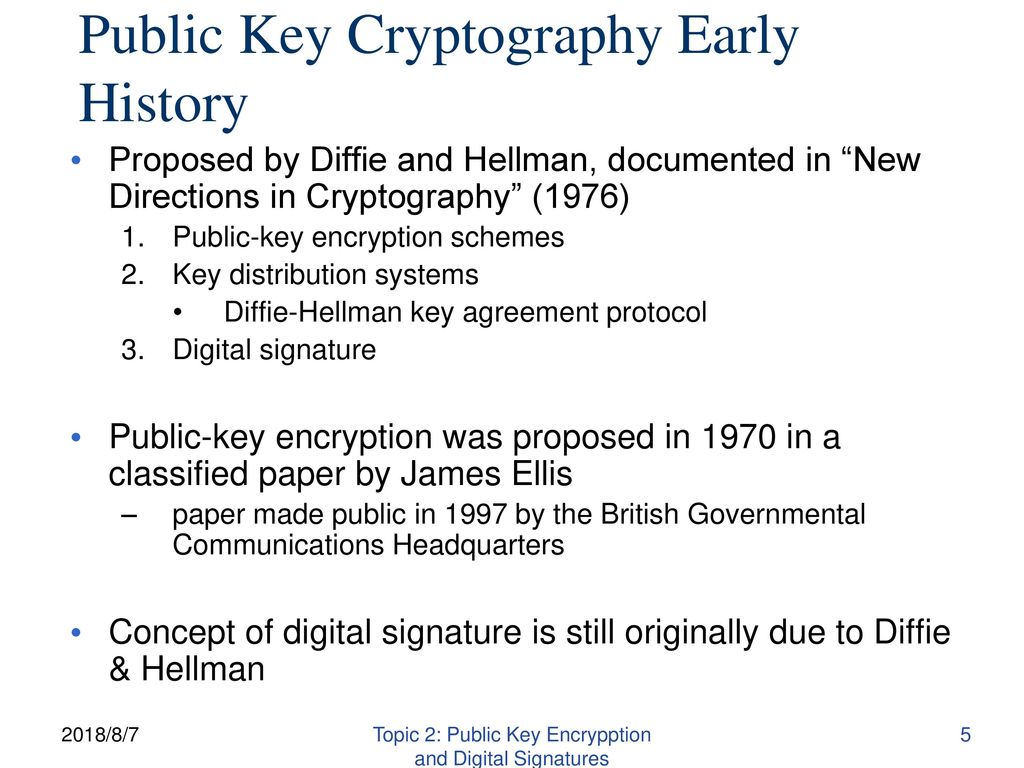 Topic 2: Public Key Encryption and Digital Signatures - ppt download