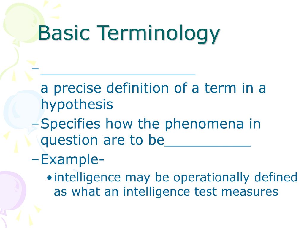 Basic Terminology __________________