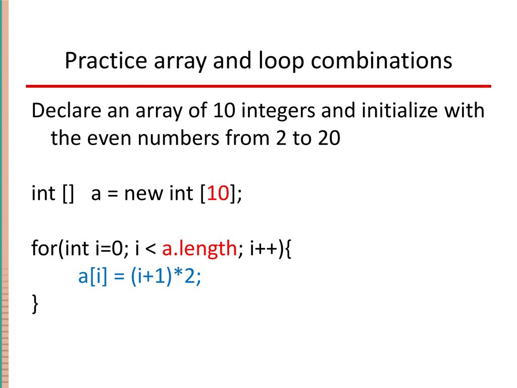 Chapter 6 Arrays Slides prepared by Rose Williams, Binghamton ...