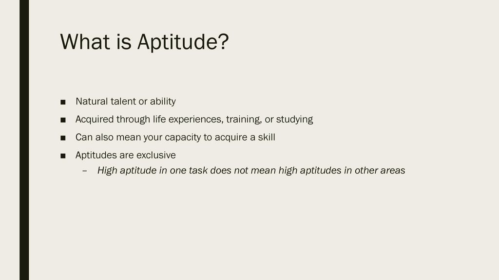 Aptitudes exploring self ppt download