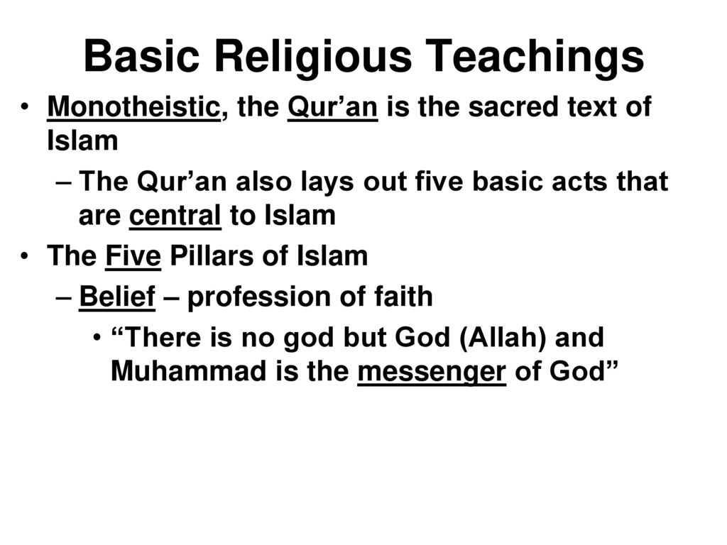 Basic Religious Teachings