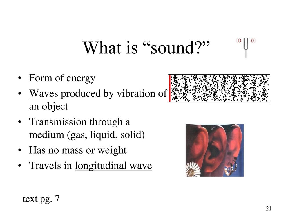 What is sound Form of energy