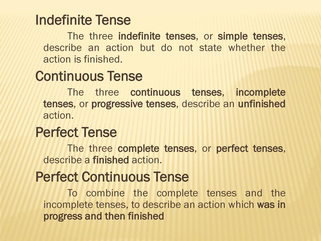 Perfect Continuous Tense