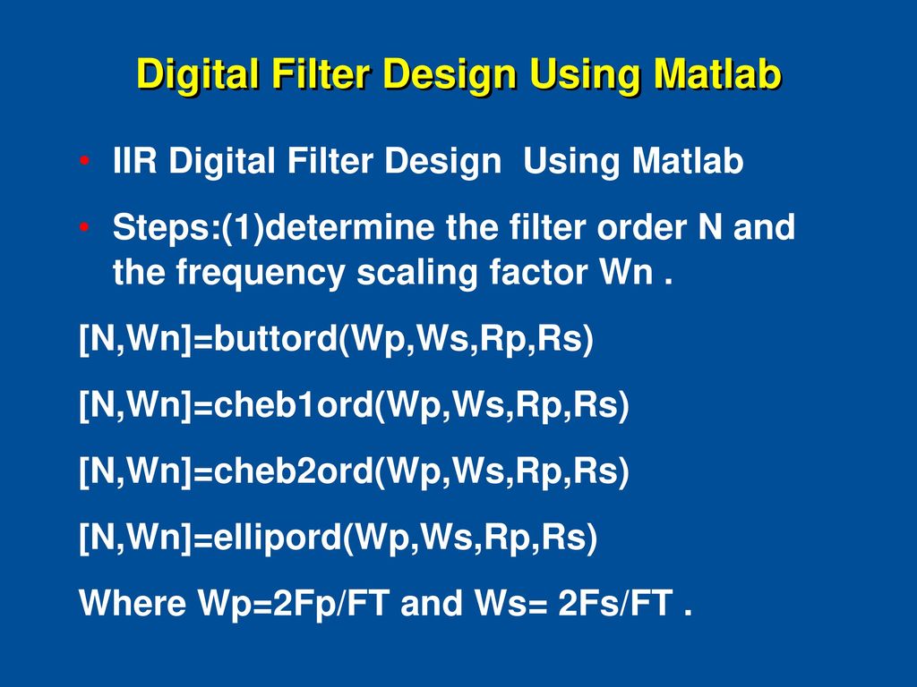 Fourier Series FIR About Digital Filter Design - ppt download