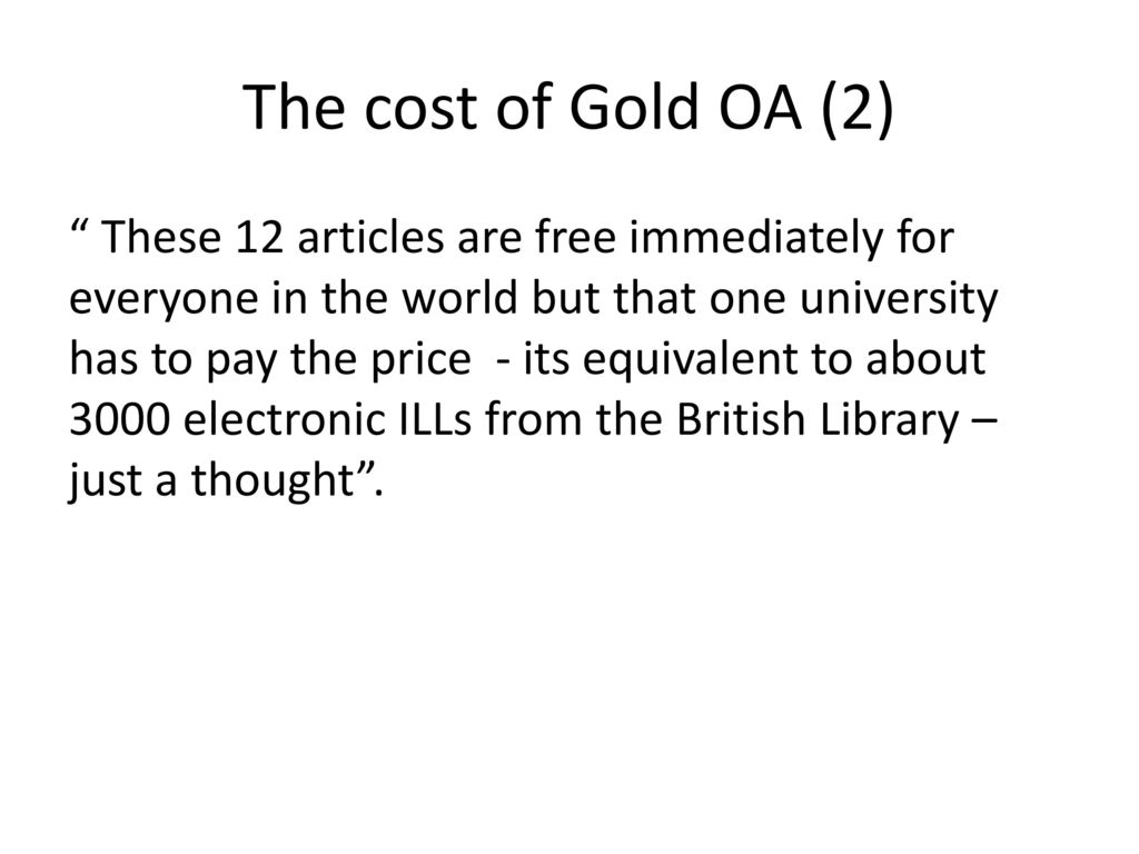 The cost of Gold OA (2)