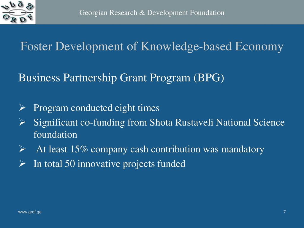 Georgian Research & Development Foundation (GRDF) - ppt download