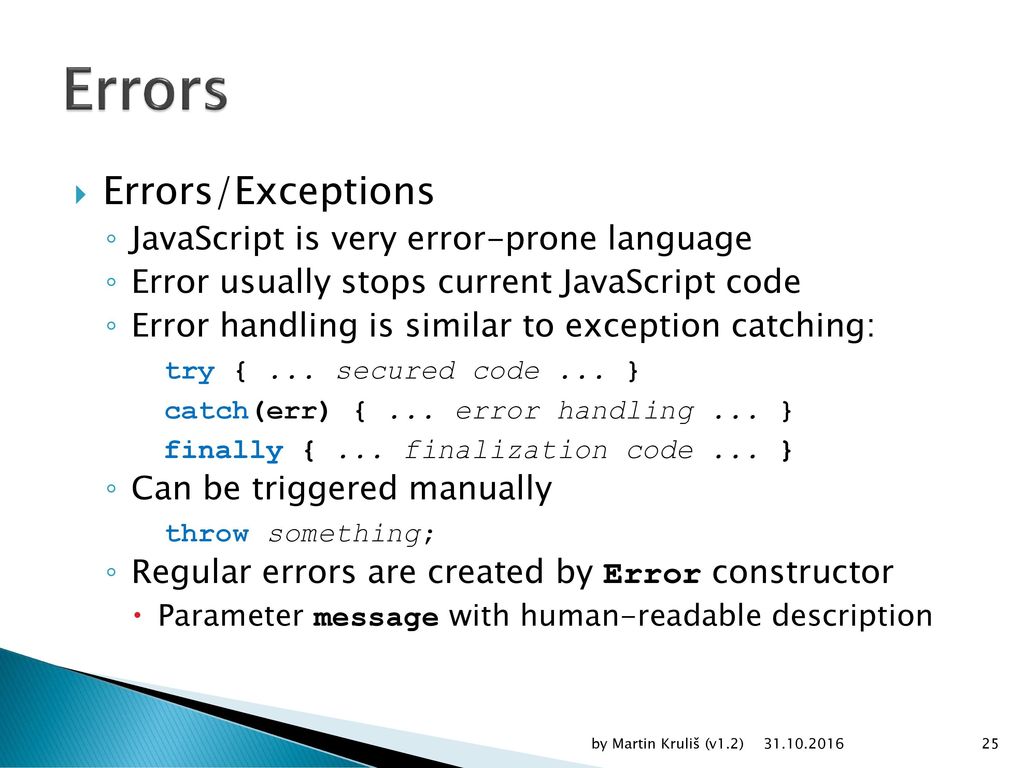 JavaScript Martin Kruliš by Martin Kruliš (v1.2) ppt download