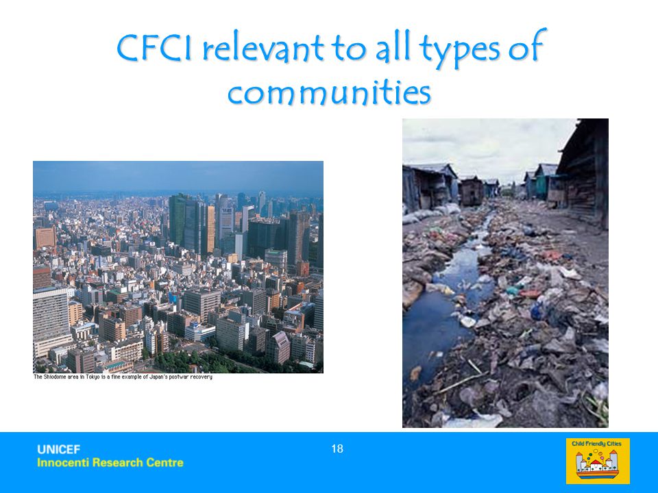 CFCI relevant to all types of communities