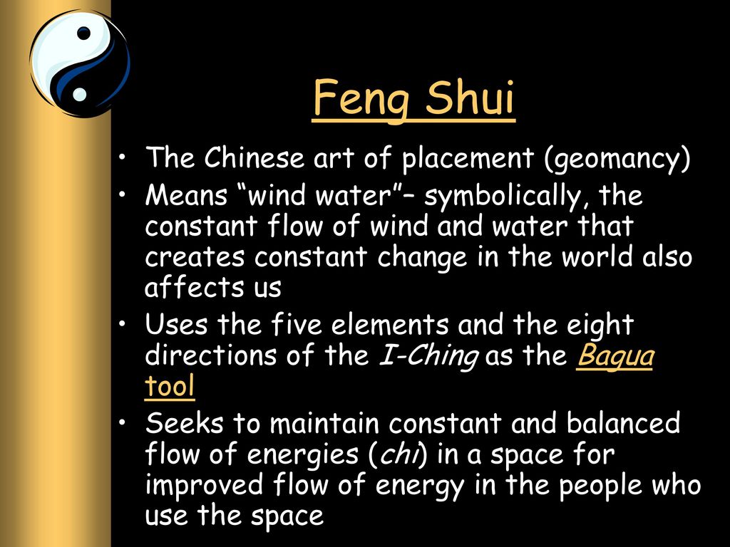 Feng Shui The Chinese art of placement (geomancy)