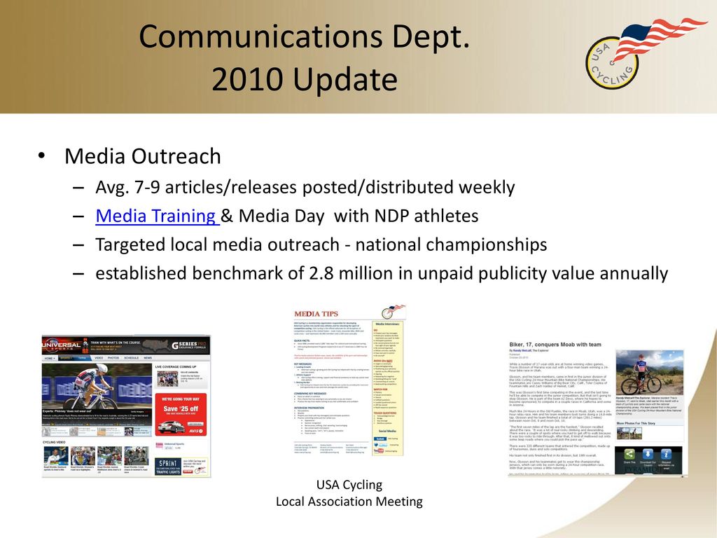 USA Cycling Communication Department - ppt download