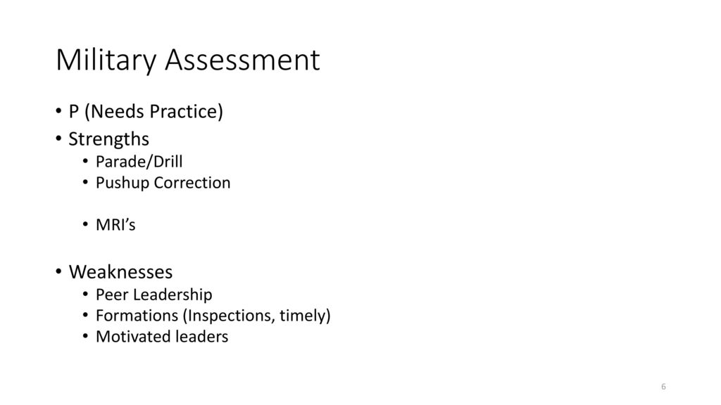 O Company METL Assessment - ppt download