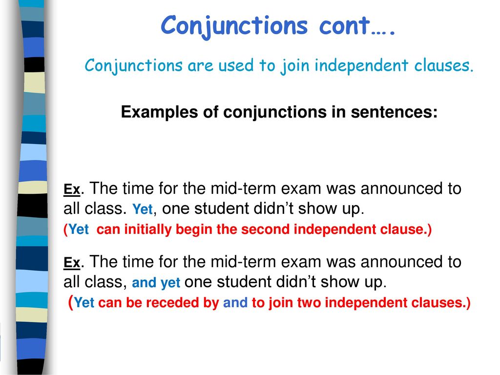 Examples conjunction Fanboys Grammar