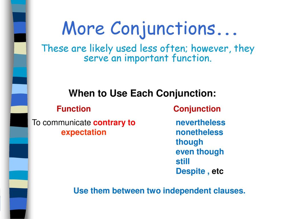 Coordinating Conjunctions/FANBOYS/Conjunctions Made Easy/Basic Conjunction/Essential Connectors