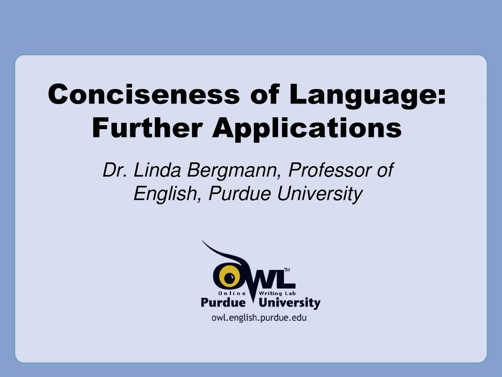 Conciseness Of Language Further Applications Ppt Download