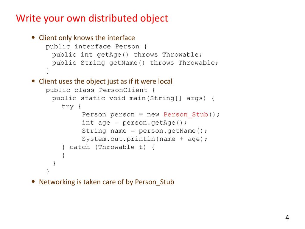 Write your own distributed object