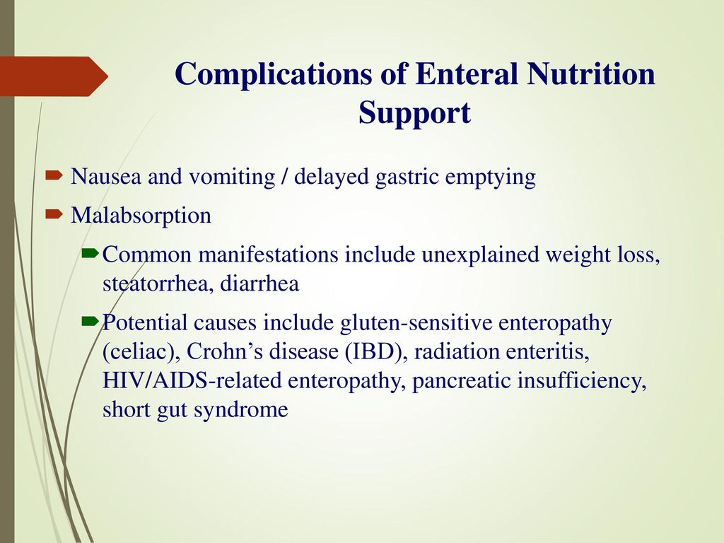 Complications of Enteral Nutrition Support