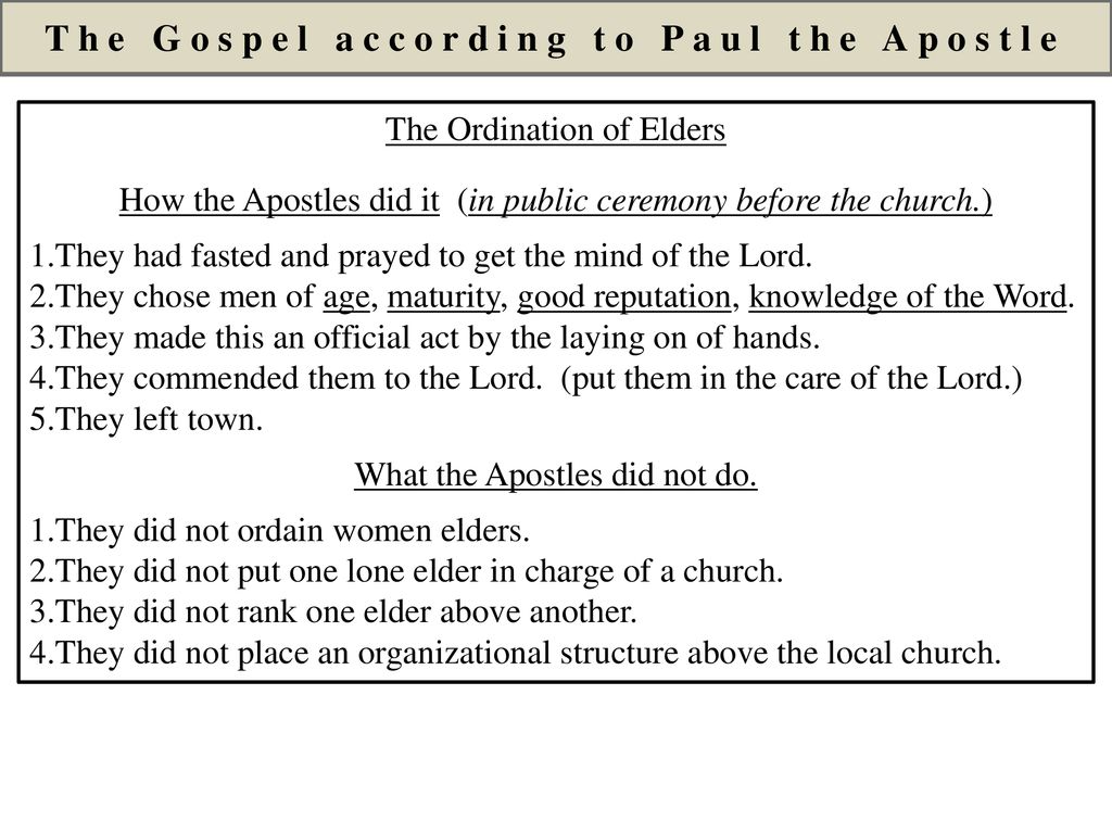 The Gospel according to Paul the Apostle