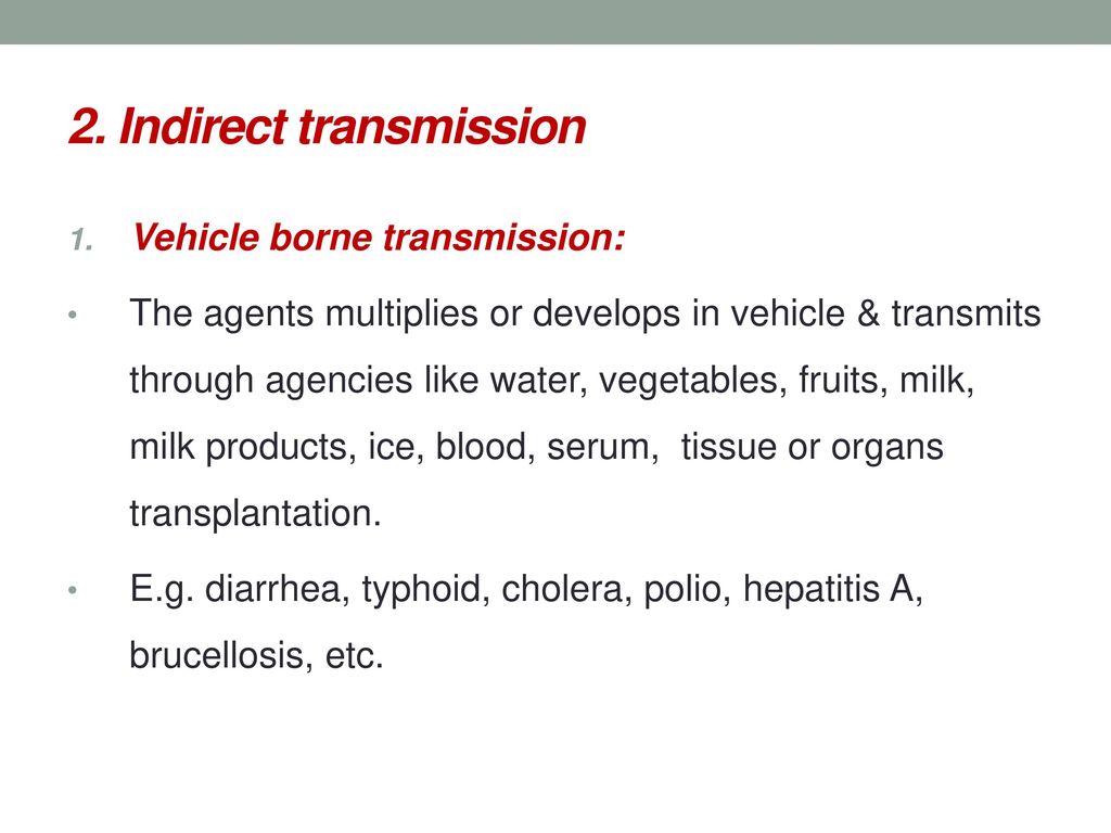 2. Indirect transmission