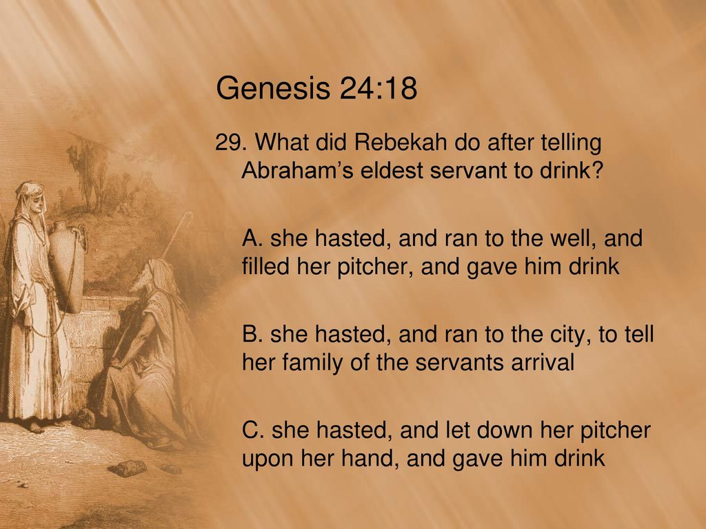 Genesis 24:18