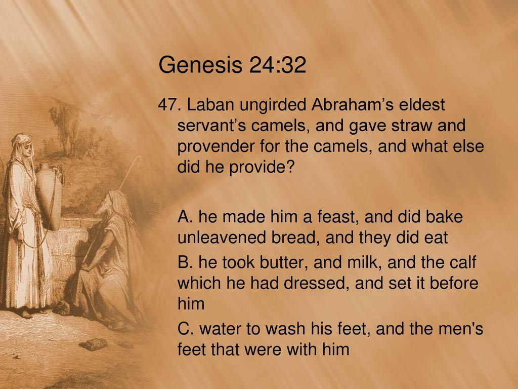 Genesis 24:32