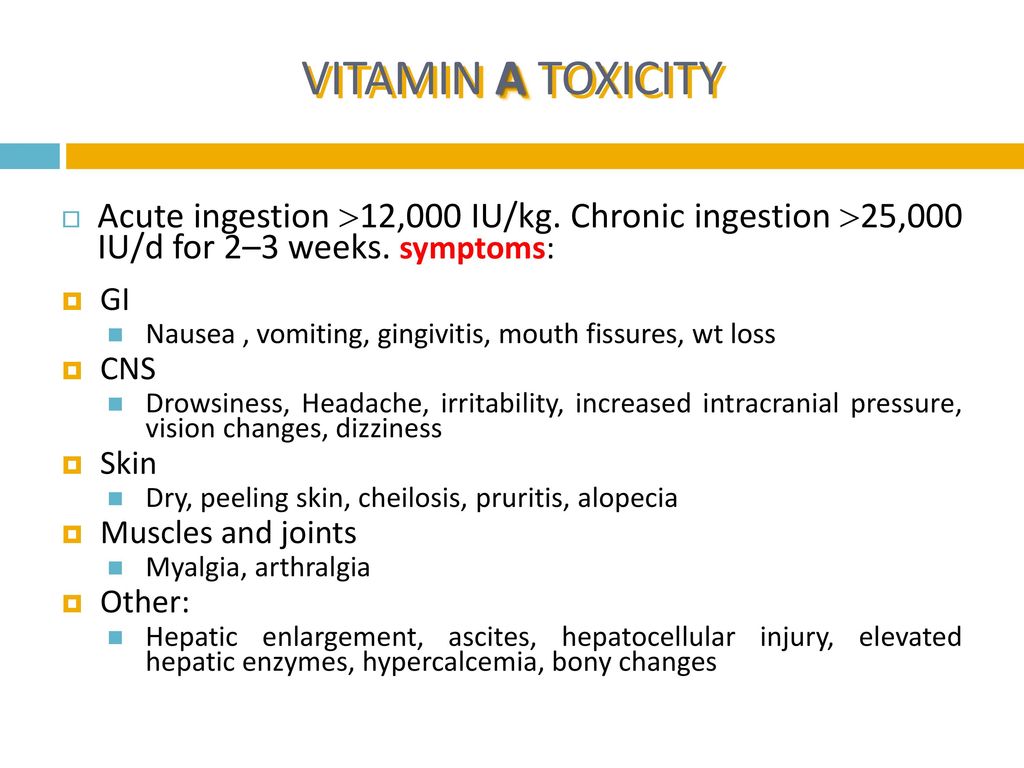 Vitamin Toxicity: Causes, Diagnosis, Treatment