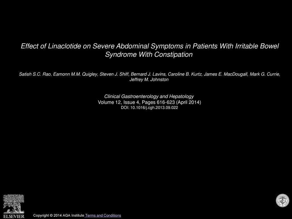 Effect of Linaclotide on Severe Abdominal Symptoms in Patients With Irritable Bowel Syndrome With Constipation