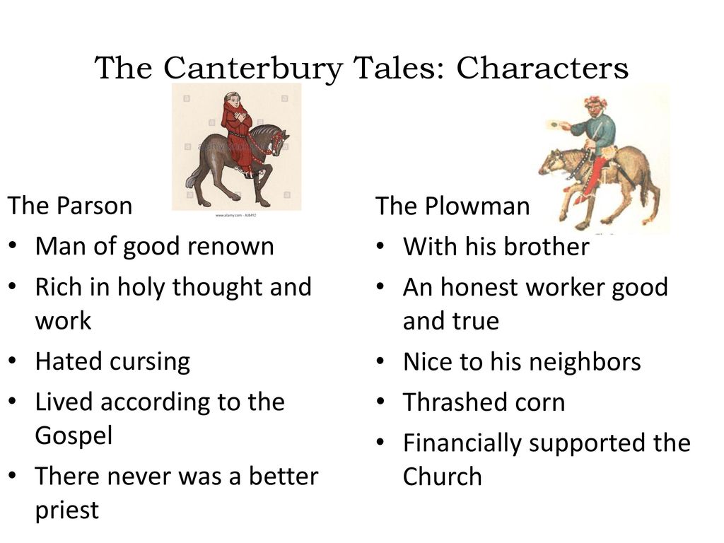 The Canterbury Tales: Characters - Ppt Download