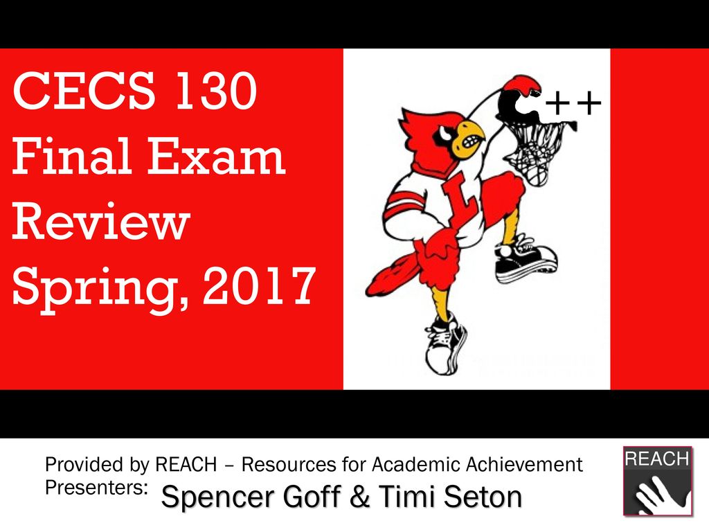 CECS 130 Mid-term Test Review