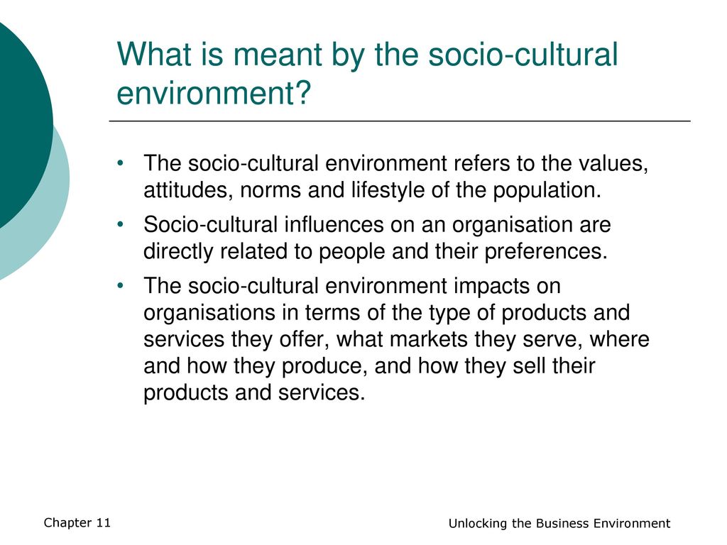 socio cultural environment and its impact on business