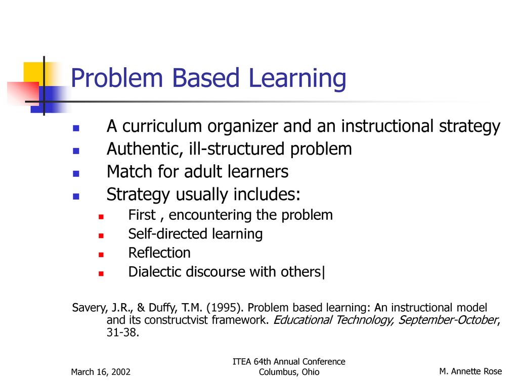 Problem Based Learning in an Online Course on Technology Assessment ...