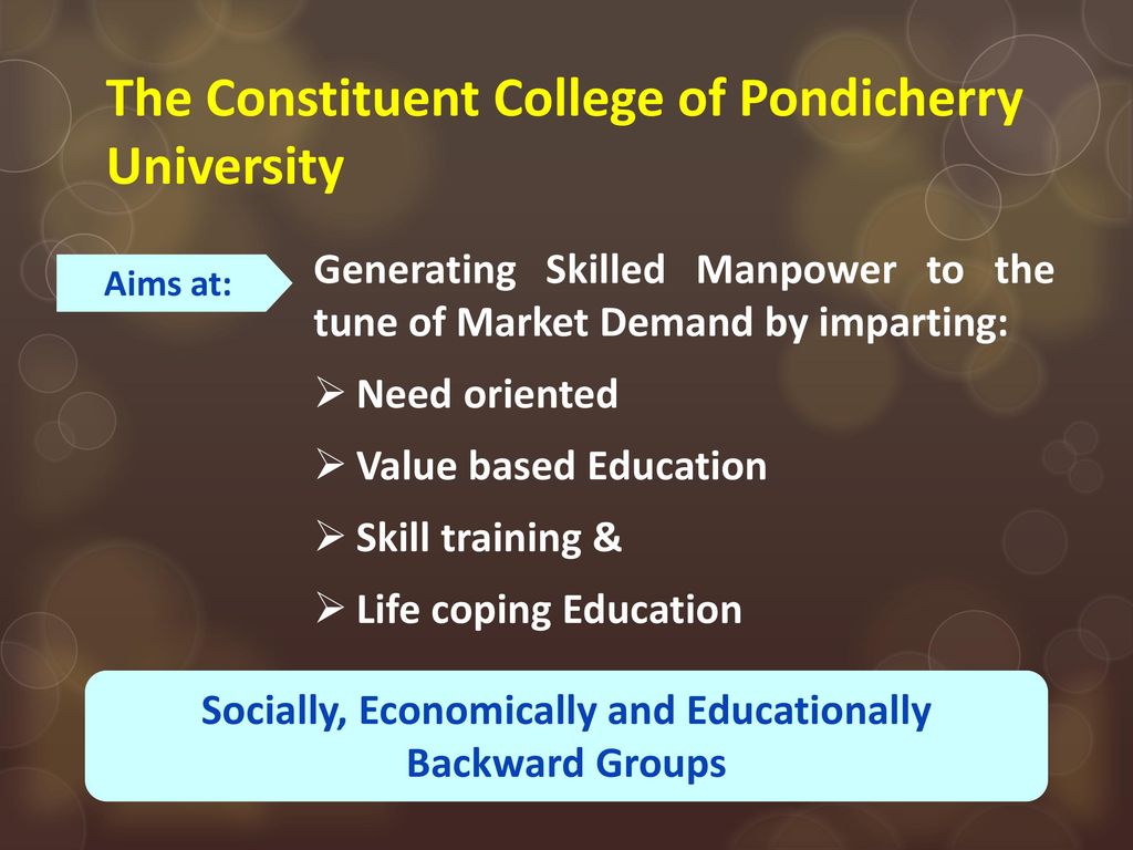 Greetings From Pondicherry University A Central University Ppt - 