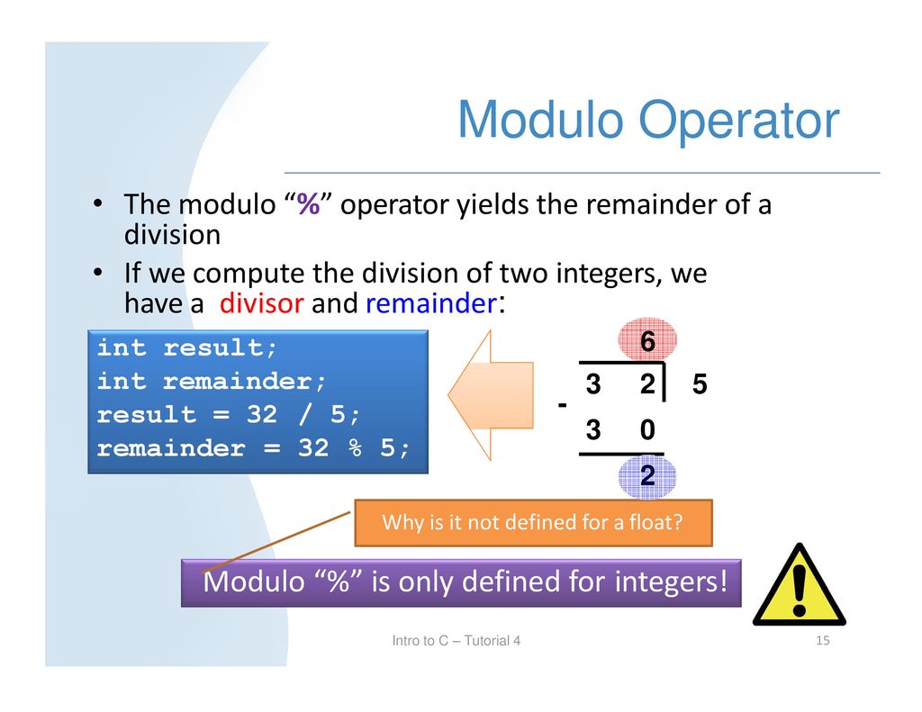 Intro to C Tutorial 4: Arithmetic and Logical expressions - ppt download