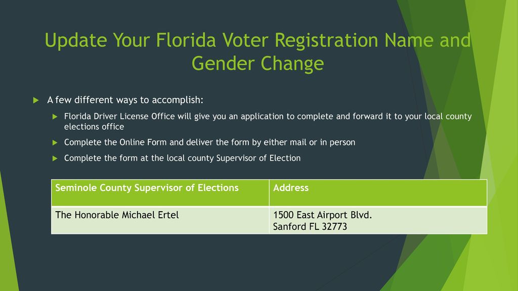 Steps To Change Your Name And Gender For Seminole County Residents