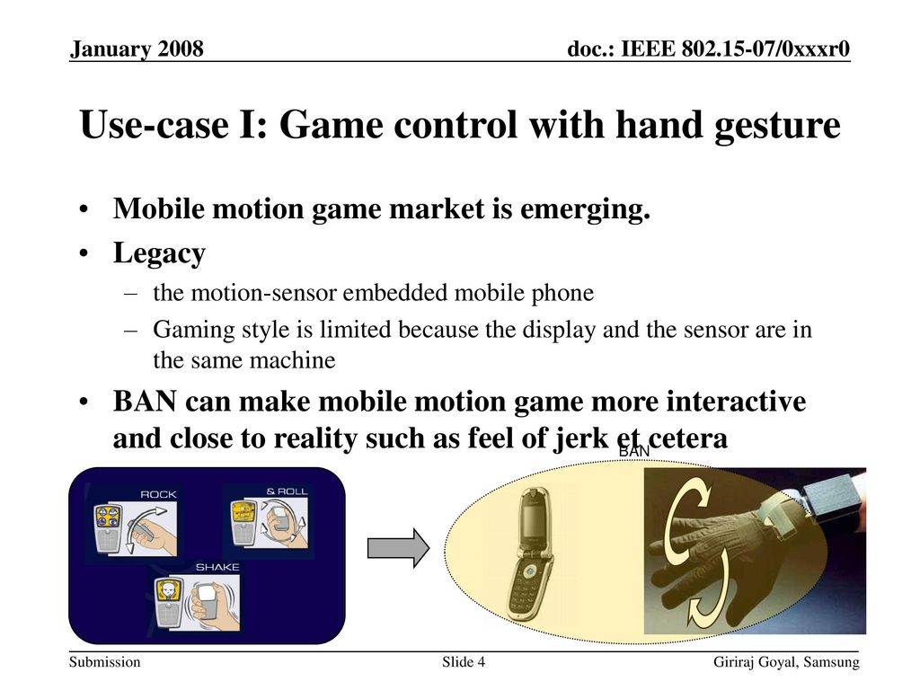 Use-case I: Game control with hand gesture
