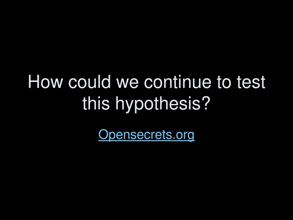 How could we continue to test this hypothesis