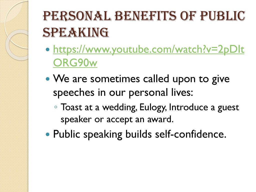 Personal Benefits of Public Speaking