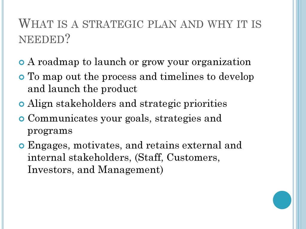 How to write a Strategic Plan - ppt download